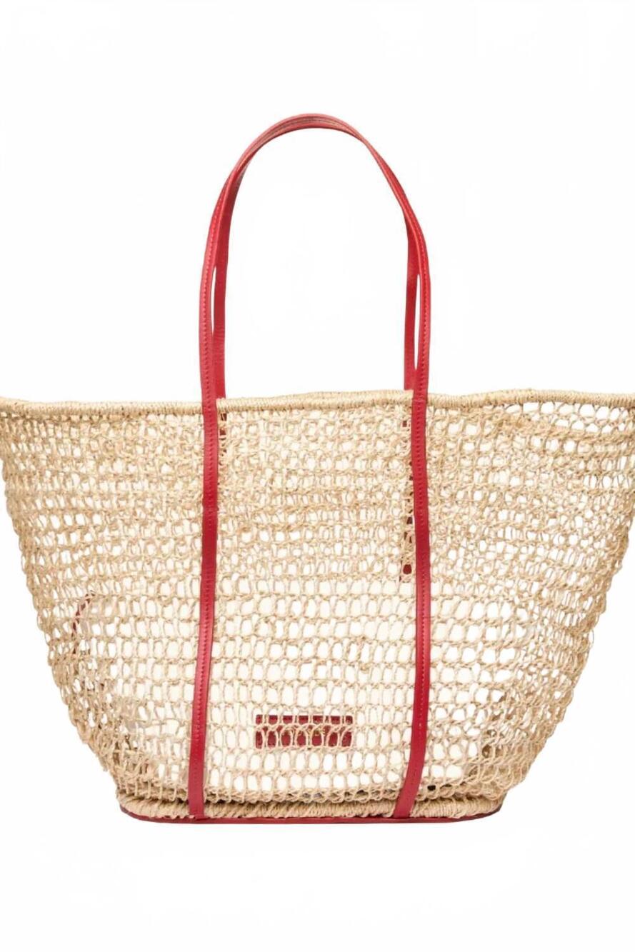 NEW POOLSIDE the large comporta tote bag in tomato